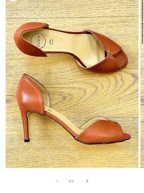 CLIZIA heels in Tan, made in Italy, 38